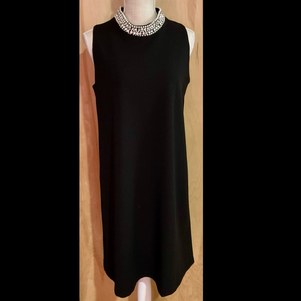 Ronni Nicole Evenings Dress with Pearl & Rhinestone Choker / Collar - EUC
